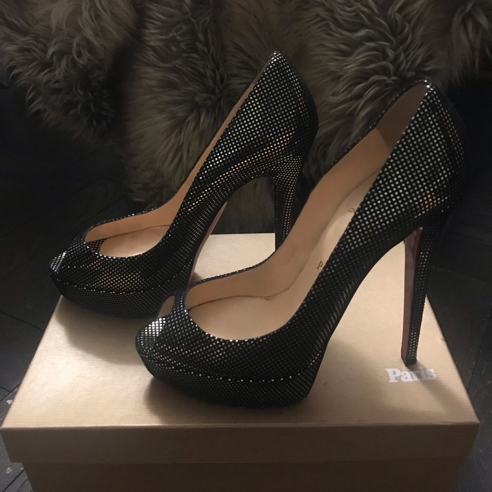 Christian Louboutin peep toe pumps